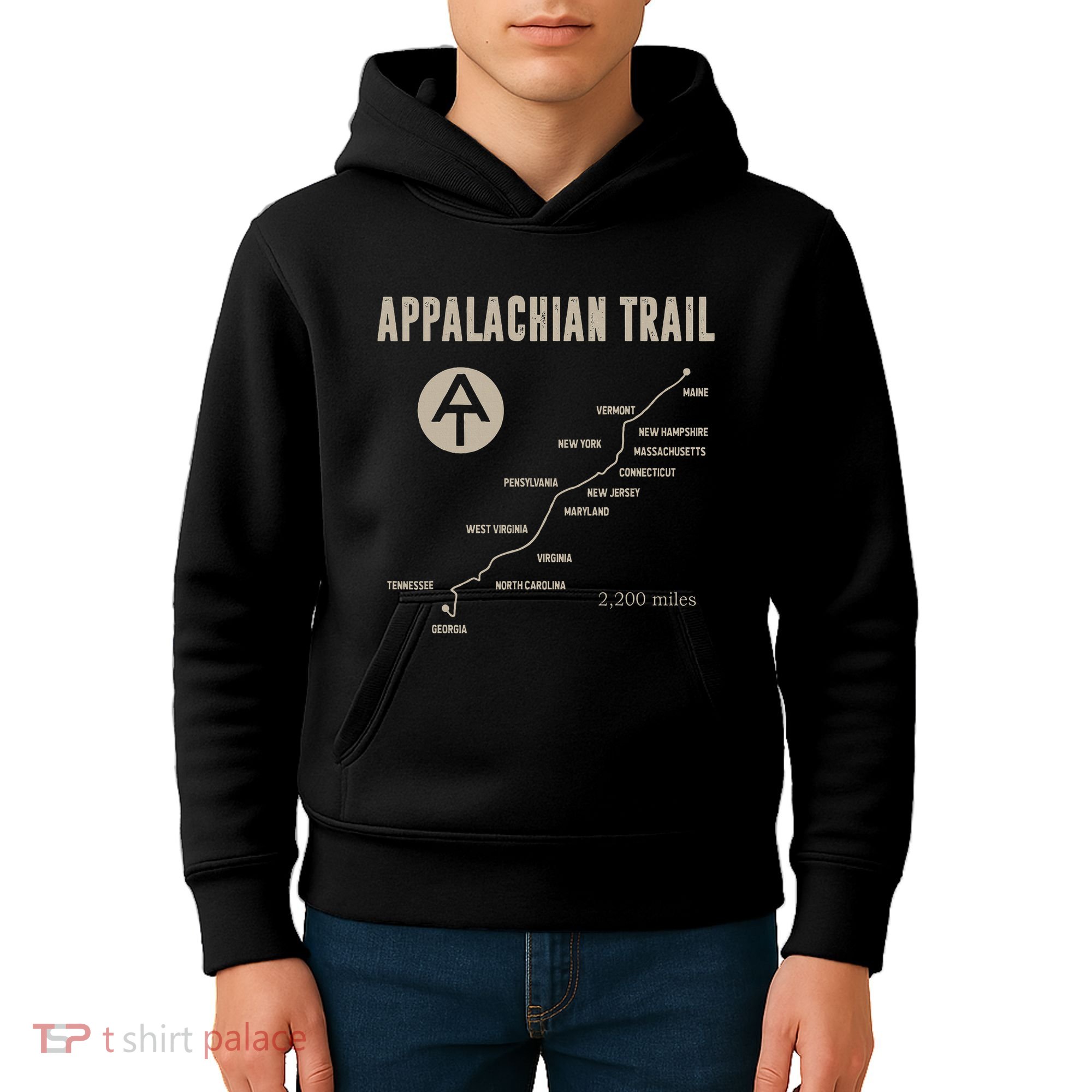 Hruh Hiker Appalachian Rail Hiking Kids Hoodie