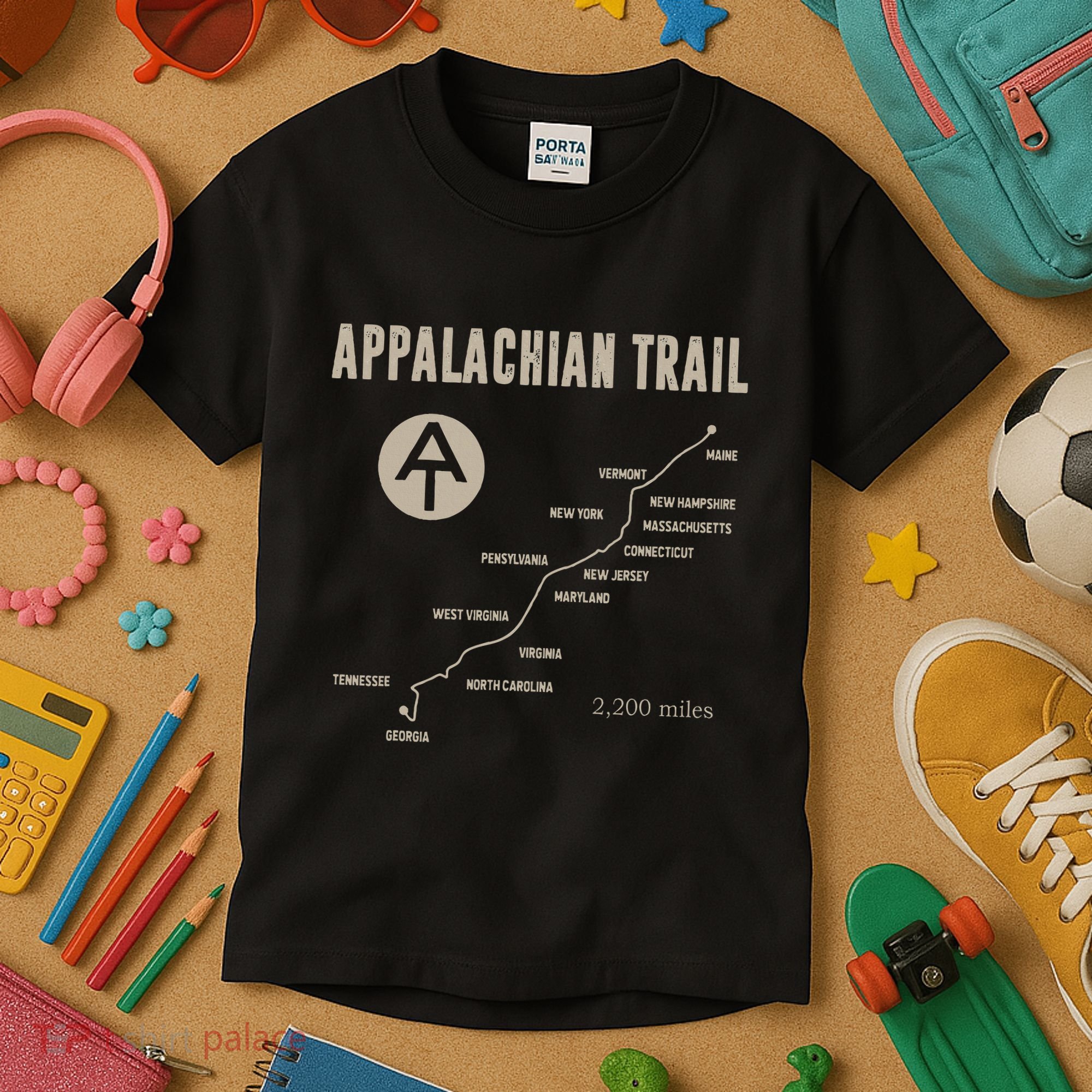 Hruh Hiker Appalachian Rail Hiking Kids T-Shirt