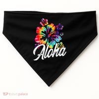 Hawaii Hawaiian Aloha Beaches Hibiscus Flowers USA-Made Doggie Bandana thumb 0