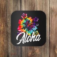 Hawaii Hawaiian Aloha Beaches Hibiscus Flowers Coaster thumb 0