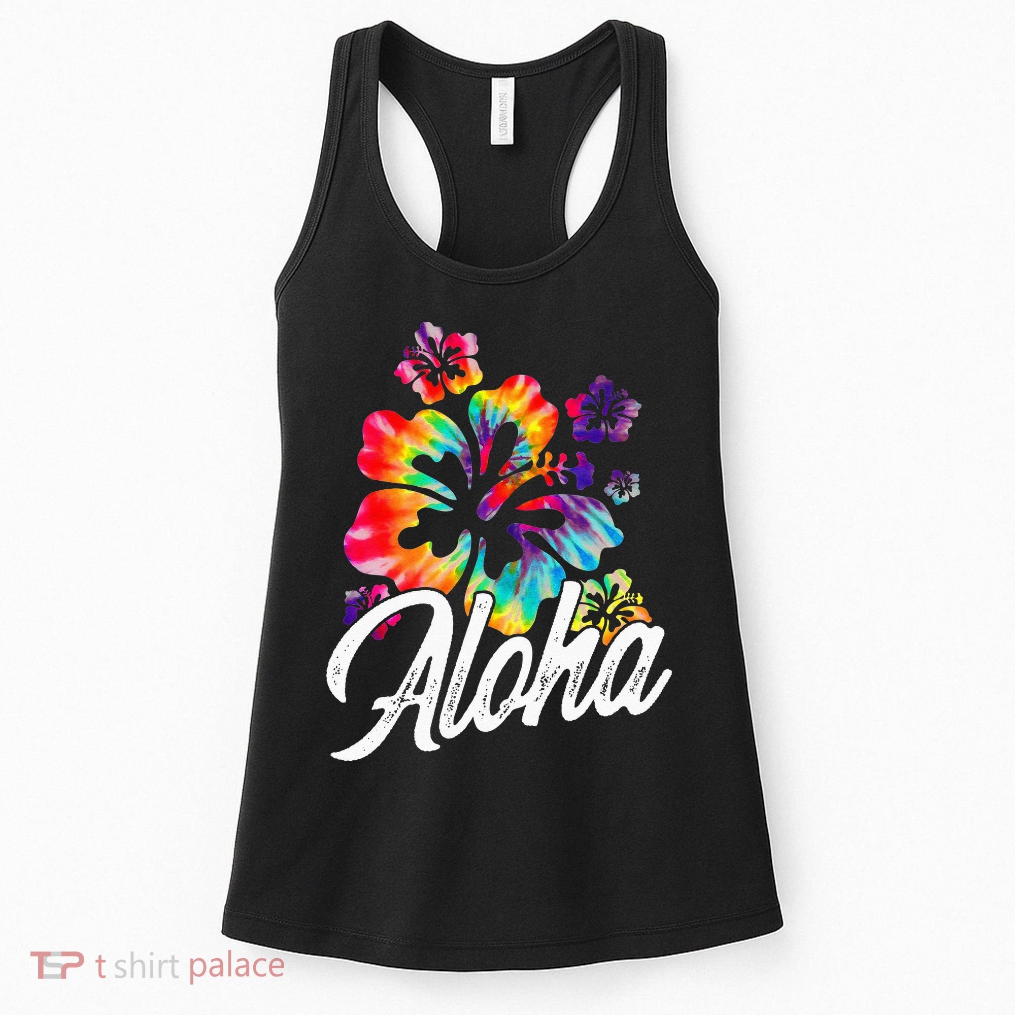 Hawaii Hawaiian Aloha Beaches Hibiscus Flowers Women's Tank Top