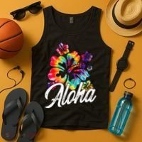 Hawaii Hawaiian Aloha Beaches Hibiscus Flowers Tank Top thumb 4