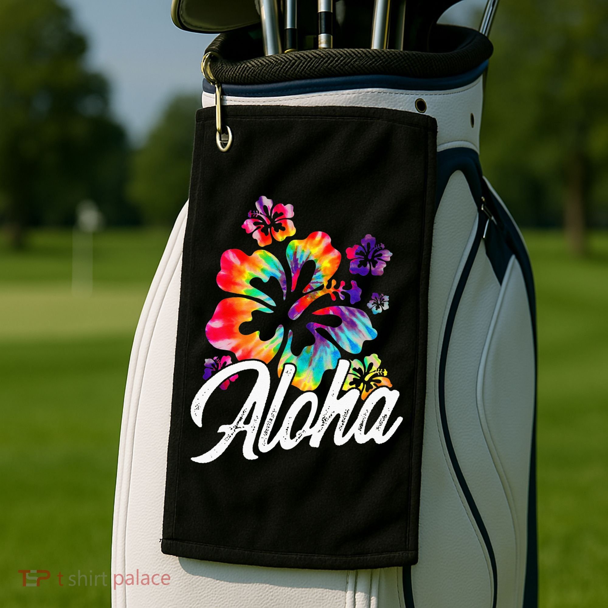 Hawaii Hawaiian Aloha Beaches Hibiscus Flowers Golf Towel
