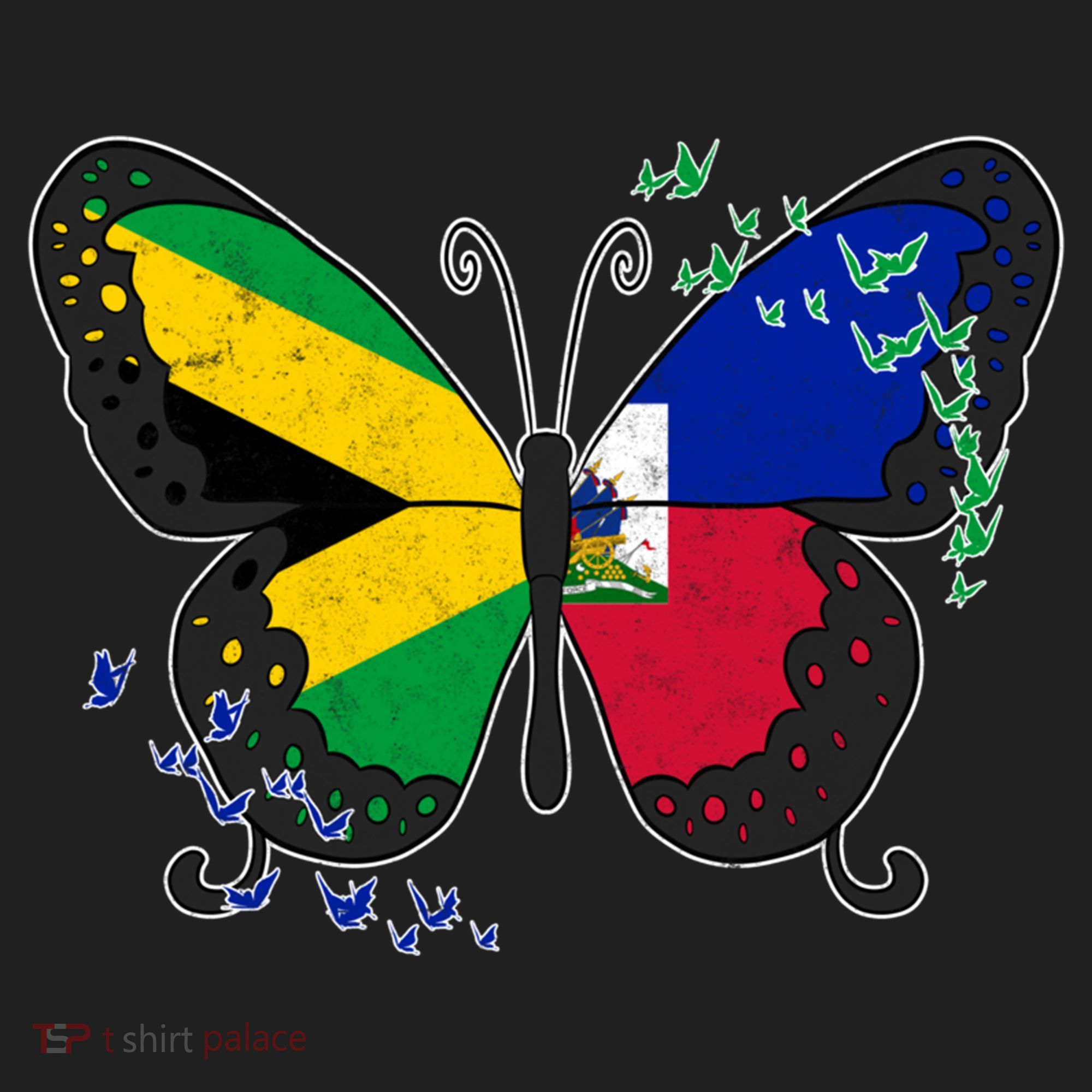 Haiti Haitian America Jamaica Caribbean Combo Butterfly Dna Gift Beanie