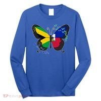Haiti Haitian America Jamaica Caribbean Combo Butterfly Dna Gift Long Sleeve Shirt thumb 0