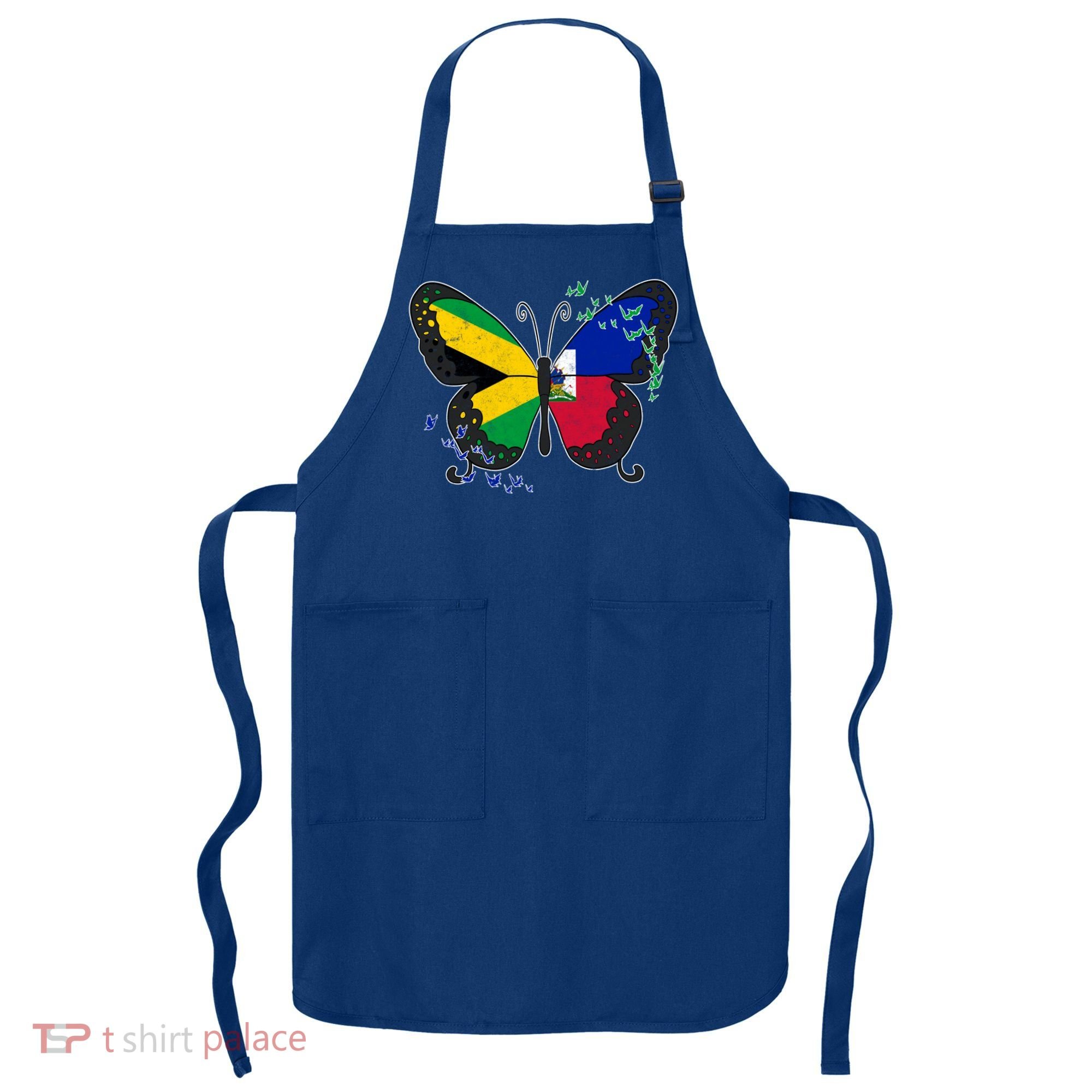 Haiti Haitian America Jamaica Caribbean Combo Butterfly Dna Gift Apron