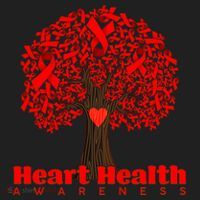 Heart Health Awareness Red Ribbon Heart Tree Hat thumb 2