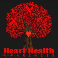 Heart Health Awareness Red Ribbon Heart Tree Visor thumb 3