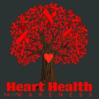 Heart Health Awareness Red Ribbon Heart Tree Long Sleeve Shirt thumb 2