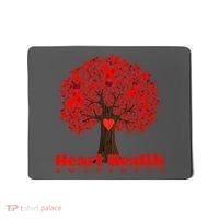 Heart Health Awareness Red Ribbon Heart Tree Mousepad thumb 0