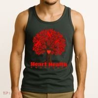 Heart Health Awareness Red Ribbon Heart Tree Tank Top thumb 3