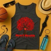 Heart Health Awareness Red Ribbon Heart Tree Tank Top thumb 4