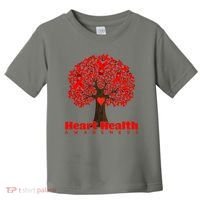 Heart Health Awareness Red Ribbon Heart Tree Toddler T-Shirt thumb 0