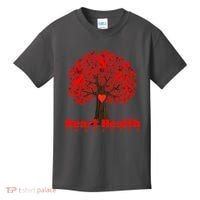 Heart Health Awareness Red Ribbon Heart Tree Kids T-Shirt thumb 0