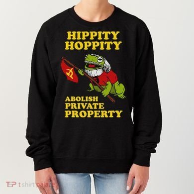 Hippity Hoppity Abolish Private Property Frog Meme Women's Sweatshirt