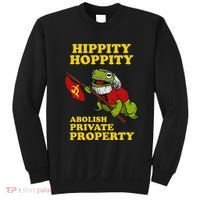 Hippity Hoppity Abolish Private Property Frog Meme Sweatshirt thumb 0