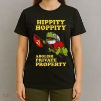 Hippity Hoppity Abolish Private Property Frog Meme T-Shirt thumb 4
