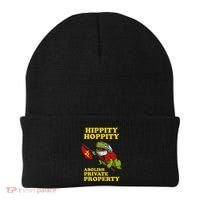Hippity Hoppity Abolish Private Property Frog Meme Beanie thumb 0
