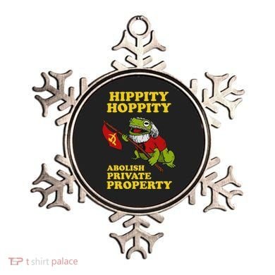 Hippity Hoppity Abolish Private Property Frog Meme Ornament
