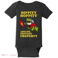 Hippity Hoppity Abolish Private Property Frog Meme Baby Bodysuit thumb 0