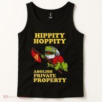 Hippity Hoppity Abolish Private Property Frog Meme Tank Top thumb 2