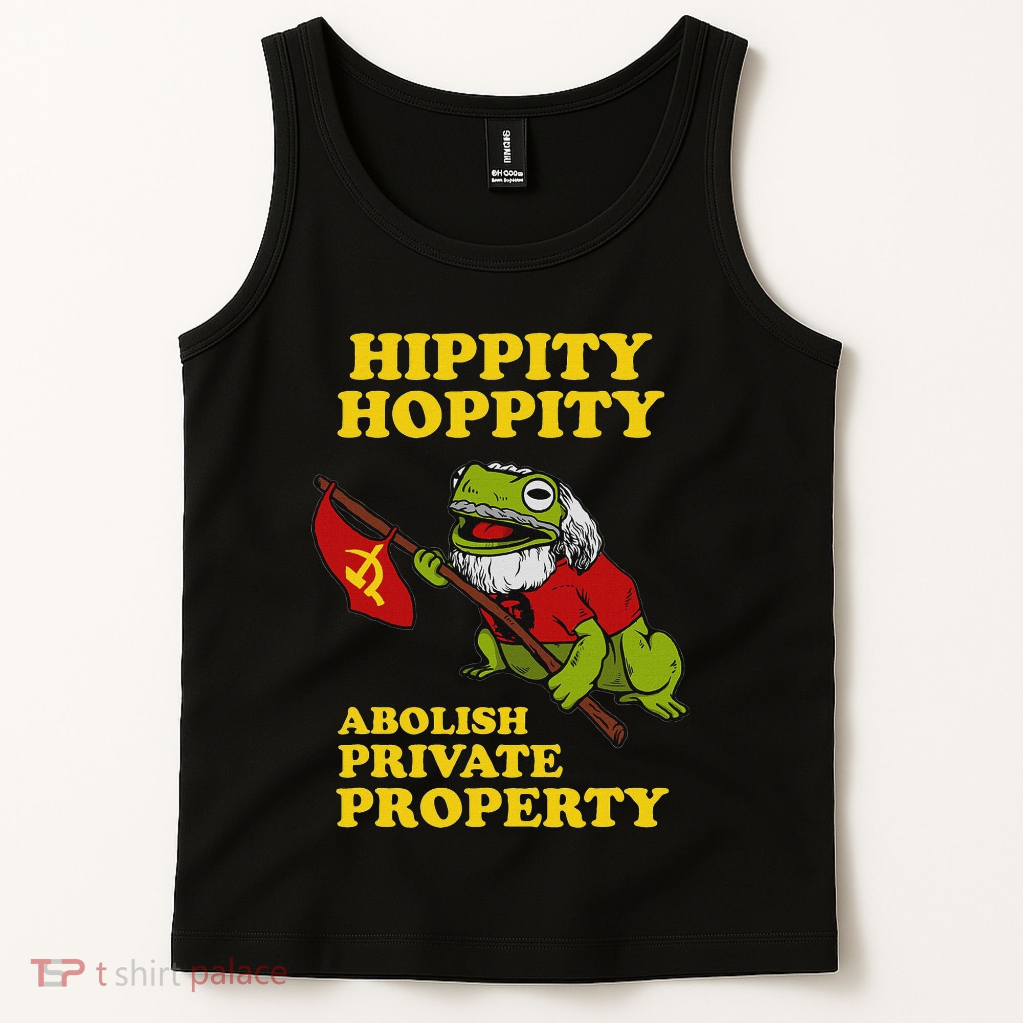 Hippity Hoppity Abolish Private Property Frog Meme Tank Top