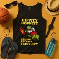Hippity Hoppity Abolish Private Property Frog Meme Tank Top thumb 4
