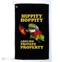 Hippity Hoppity Abolish Private Property Frog Meme Golf Towel thumb 0