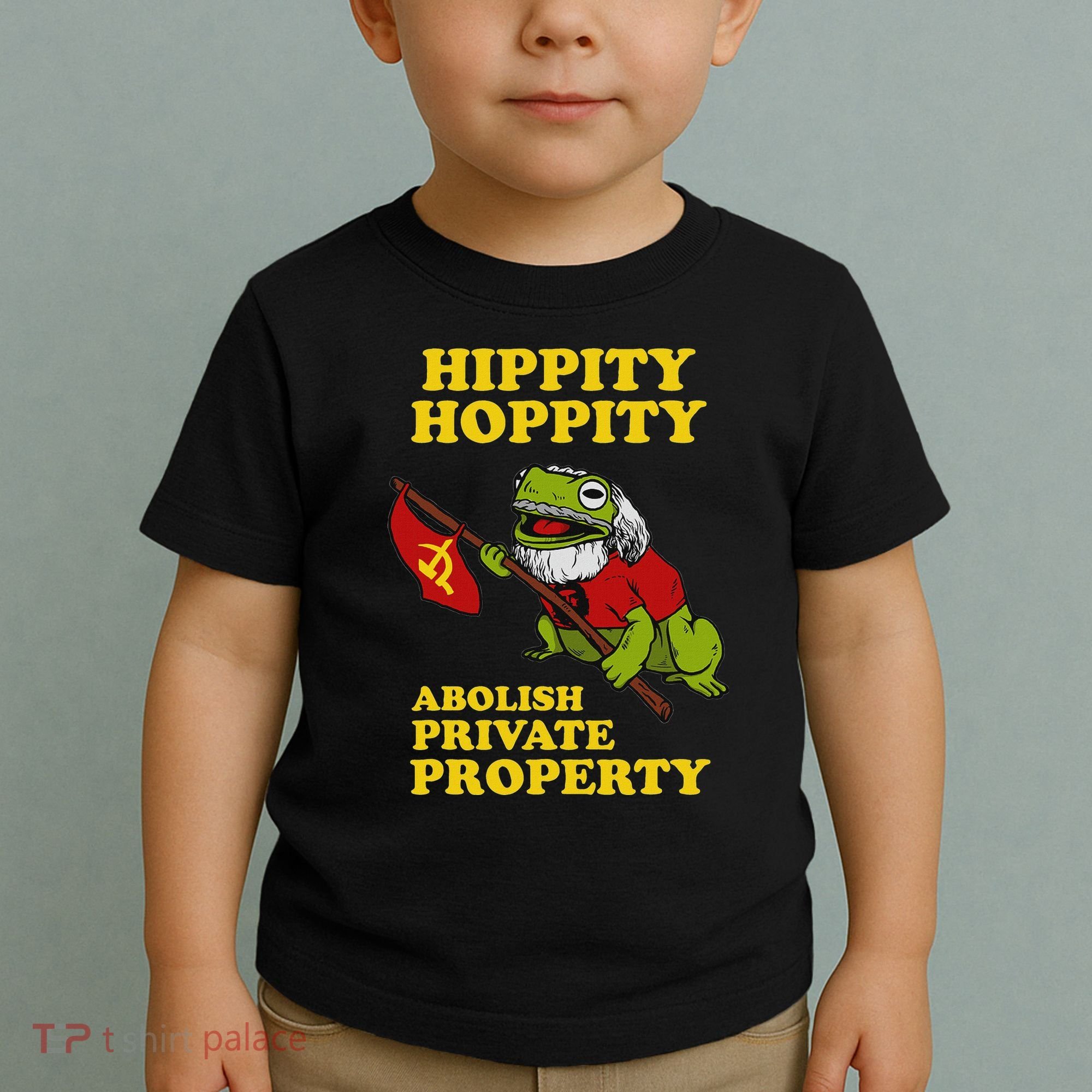 Hippity Hoppity Abolish Private Property Frog Meme Toddler T-Shirt