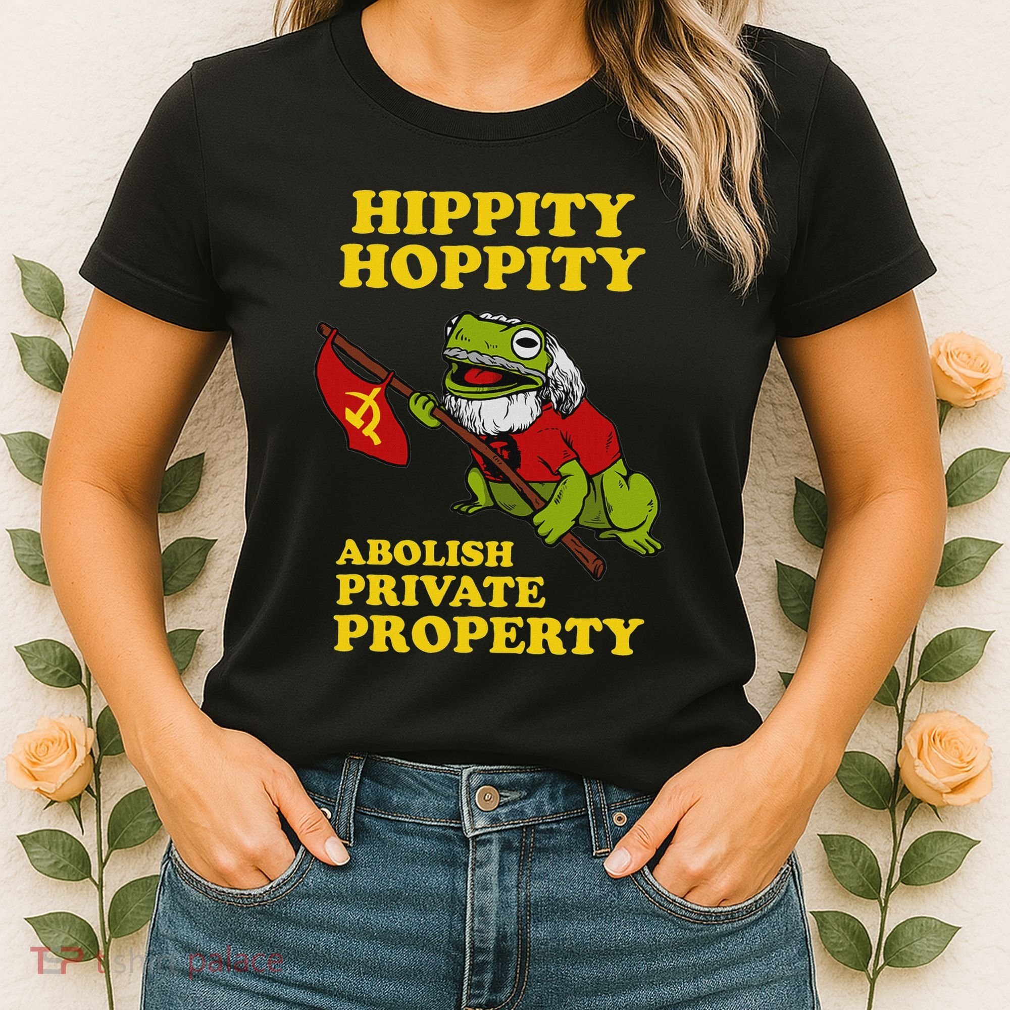 Hippity Hoppity Abolish Private Property Frog Meme Women's T-Shirt