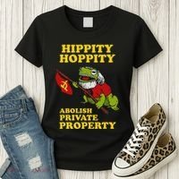 Hippity Hoppity Abolish Private Property Frog Meme Women's T-Shirt thumb 3