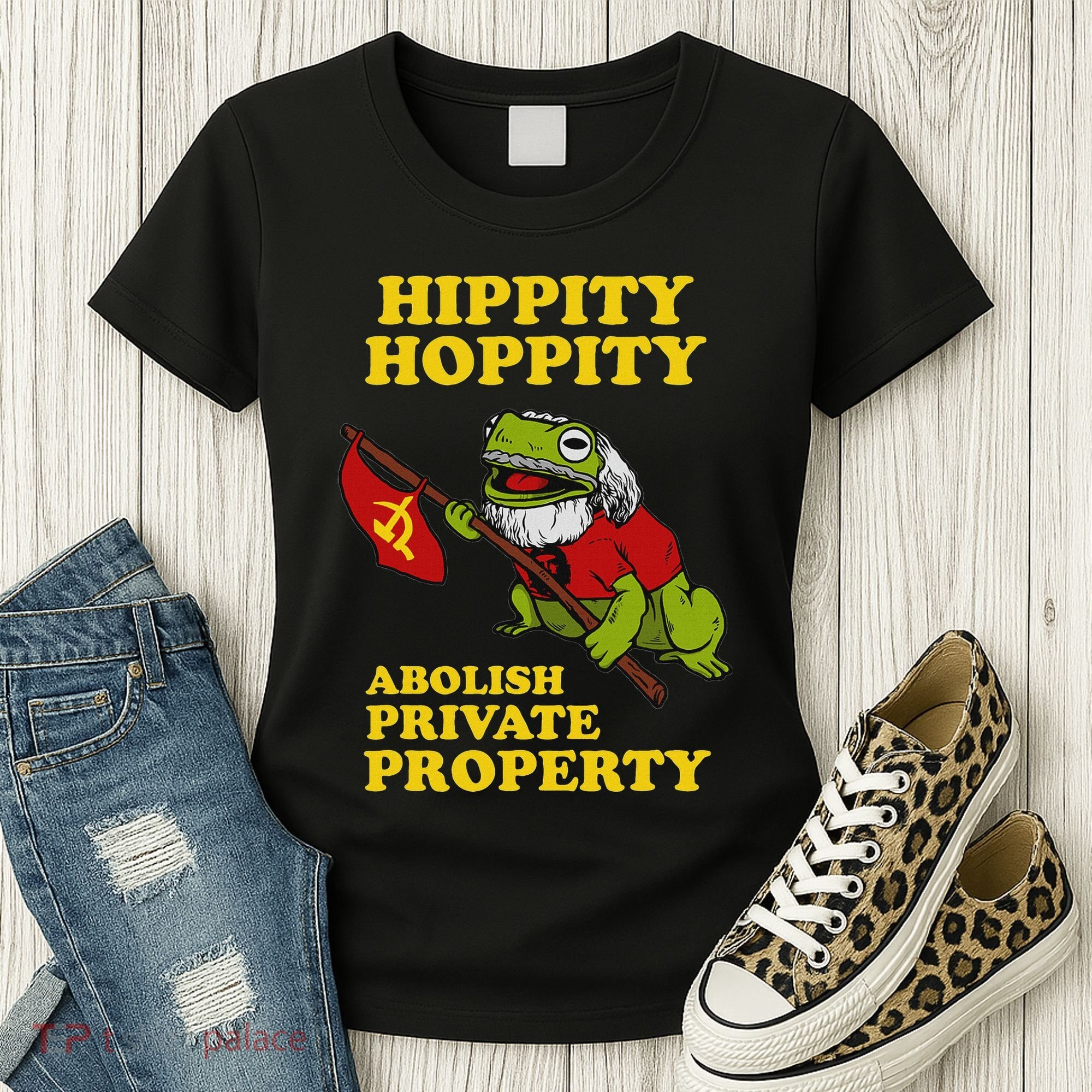 Hippity Hoppity Abolish Private Property Frog Meme Women's T-Shirt
