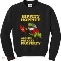 Hippity Hoppity Abolish Private Property Frog Meme Kids Sweatshirt thumb 0