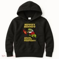 Hippity Hoppity Abolish Private Property Frog Meme Kids Hoodie thumb 0