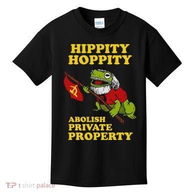 Hippity Hoppity Abolish Private Property Frog Meme Kids T-Shirt