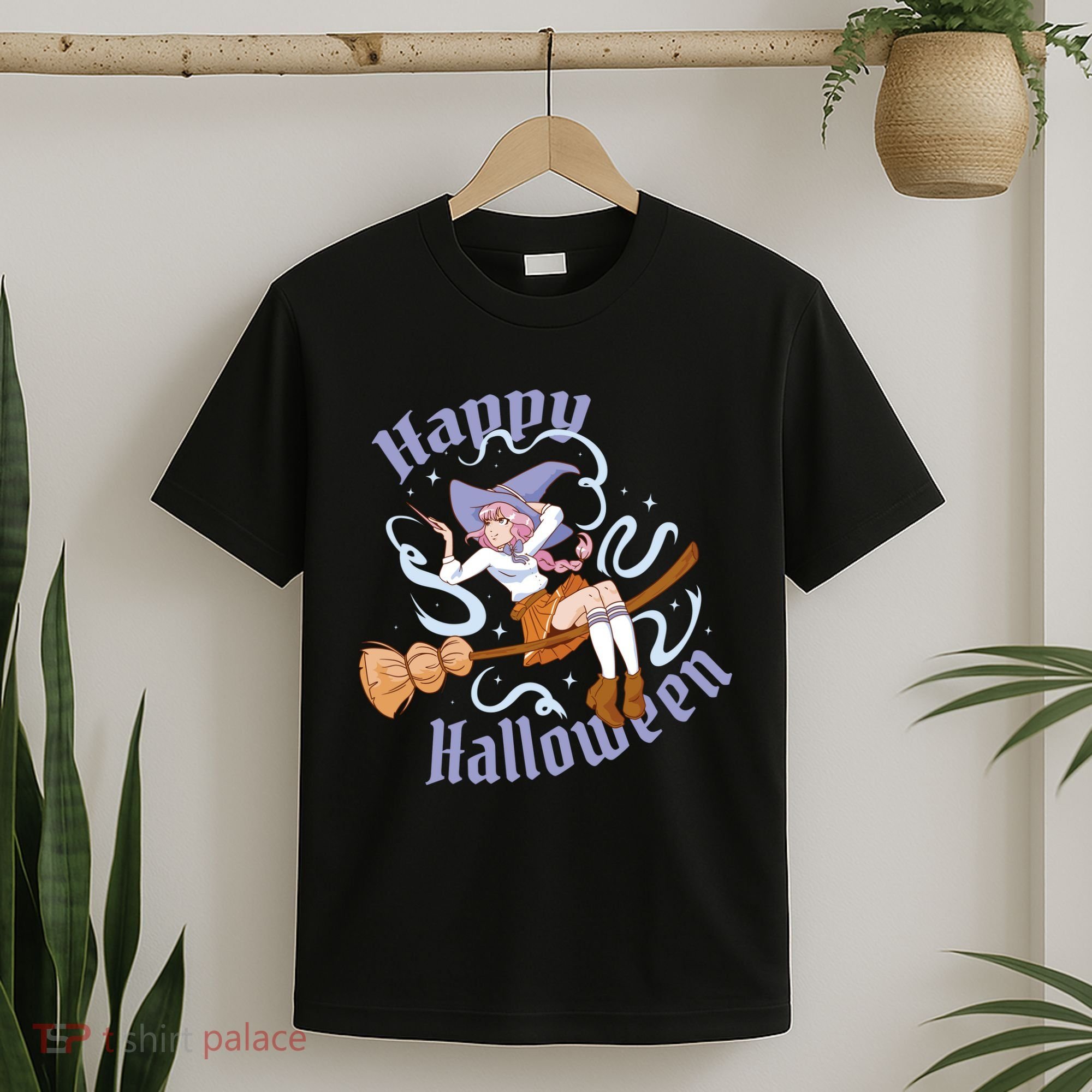 Happy Halloween Anime Witch Girl T-Shirt