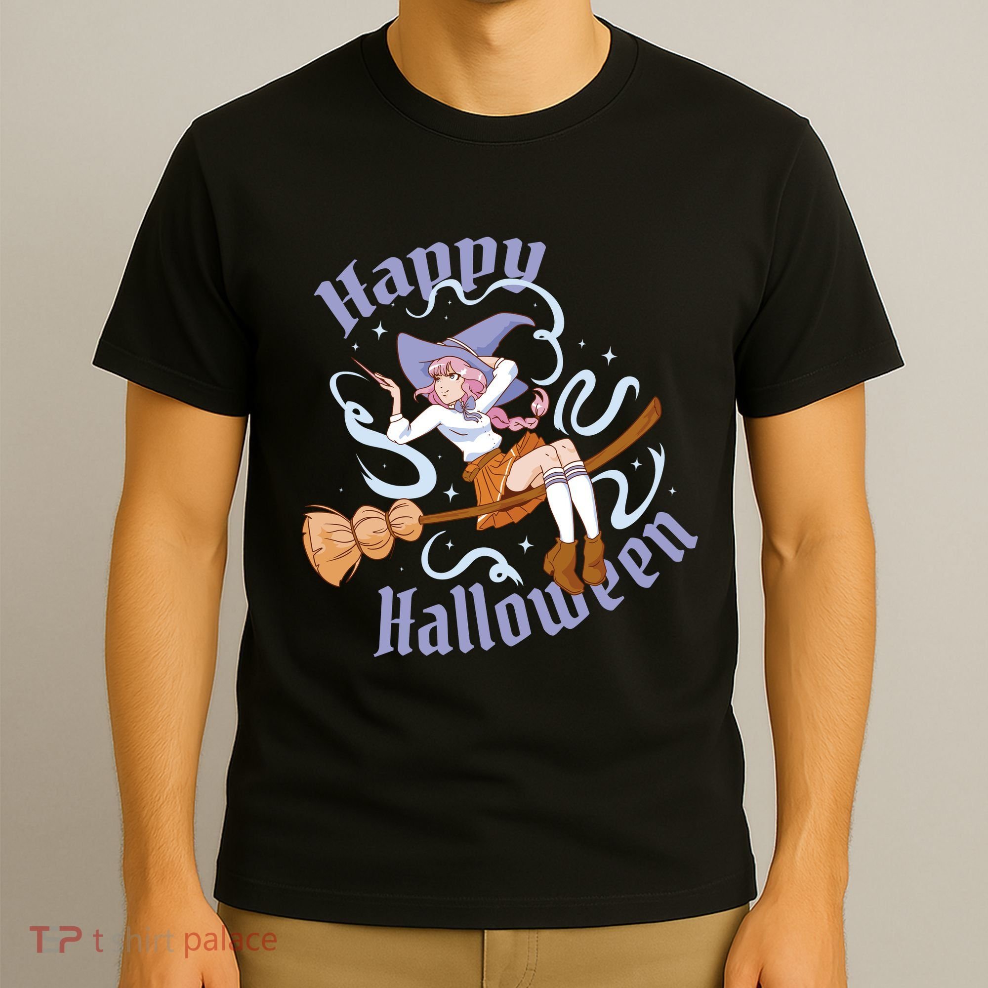 Happy Halloween Anime Witch Girl T-Shirt