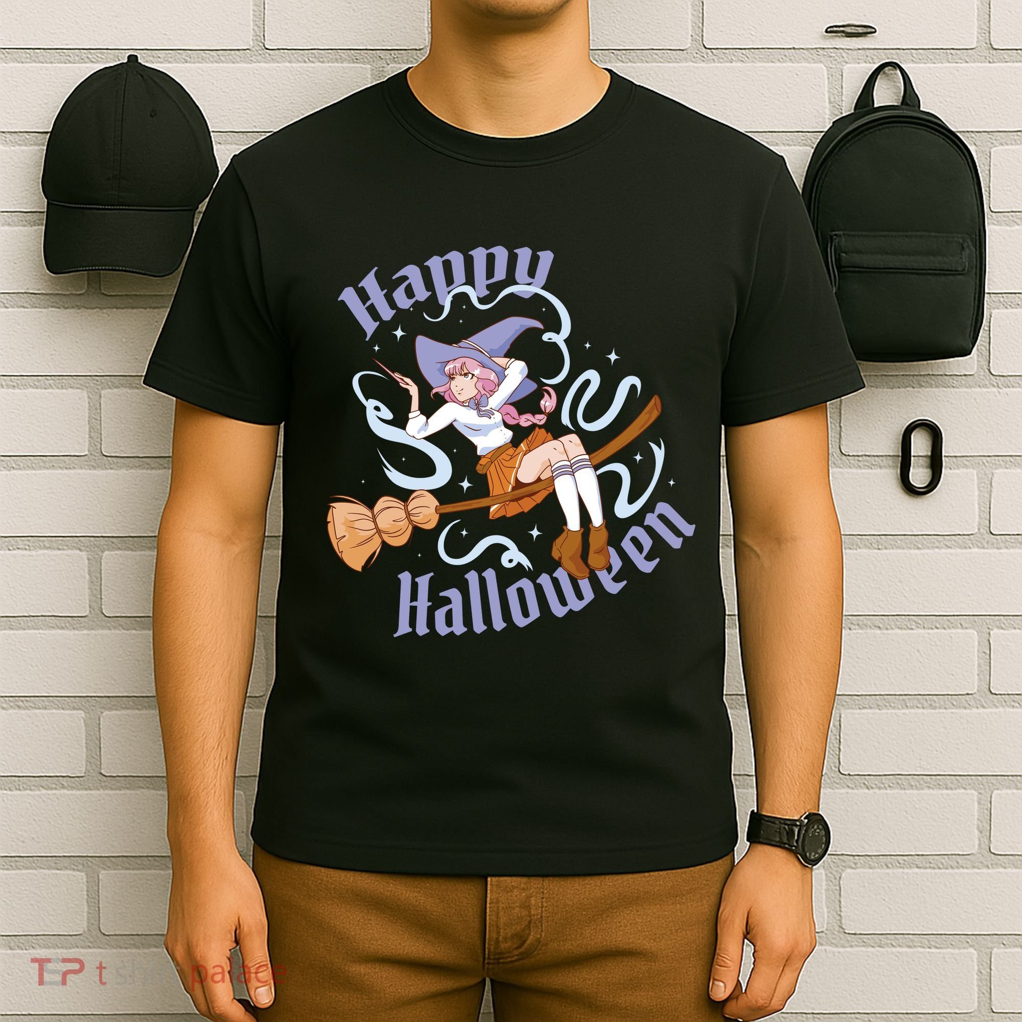 Happy Halloween Anime Witch Girl T-Shirt