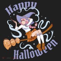 Happy Halloween Anime Witch Girl Beanie thumb 2