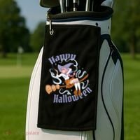 Happy Halloween Anime Witch Girl Golf Towel thumb 2