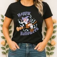Happy Halloween Anime Witch Girl Women's T-Shirt thumb 2