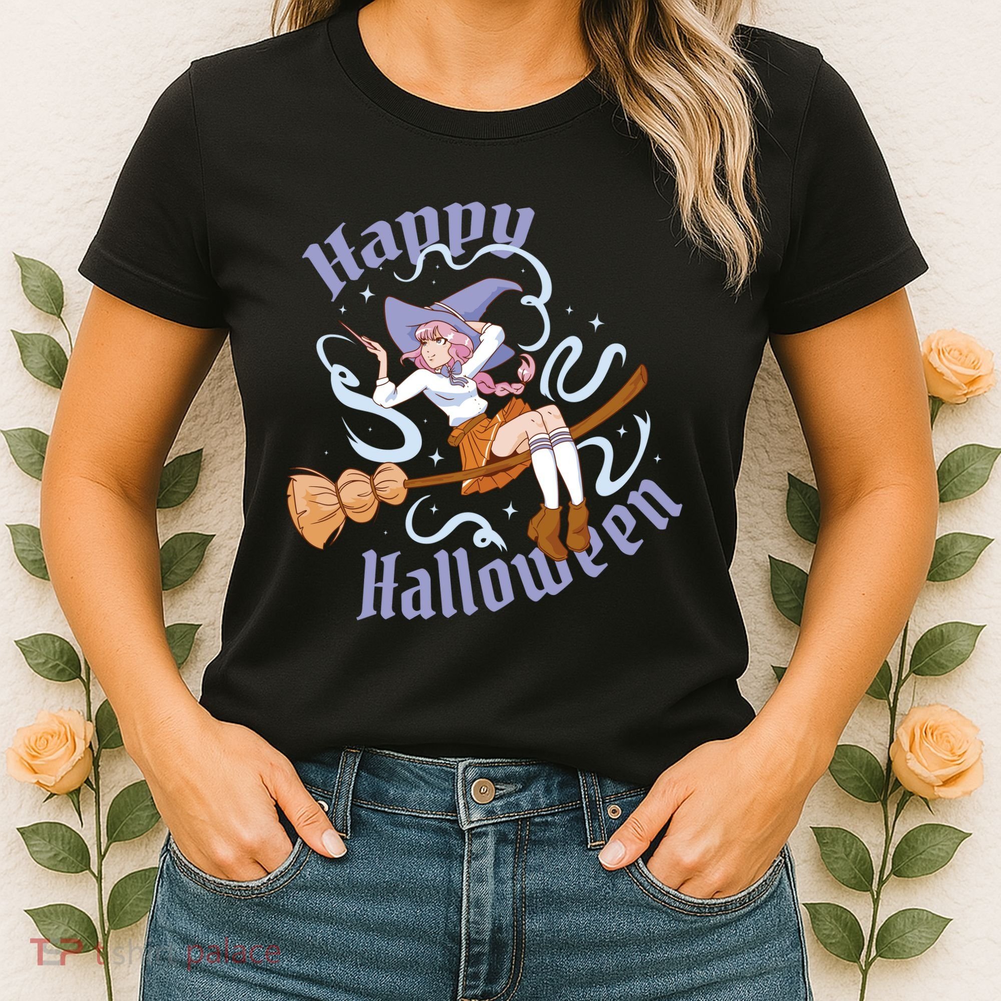 Happy Halloween Anime Witch Girl Women's T-Shirt