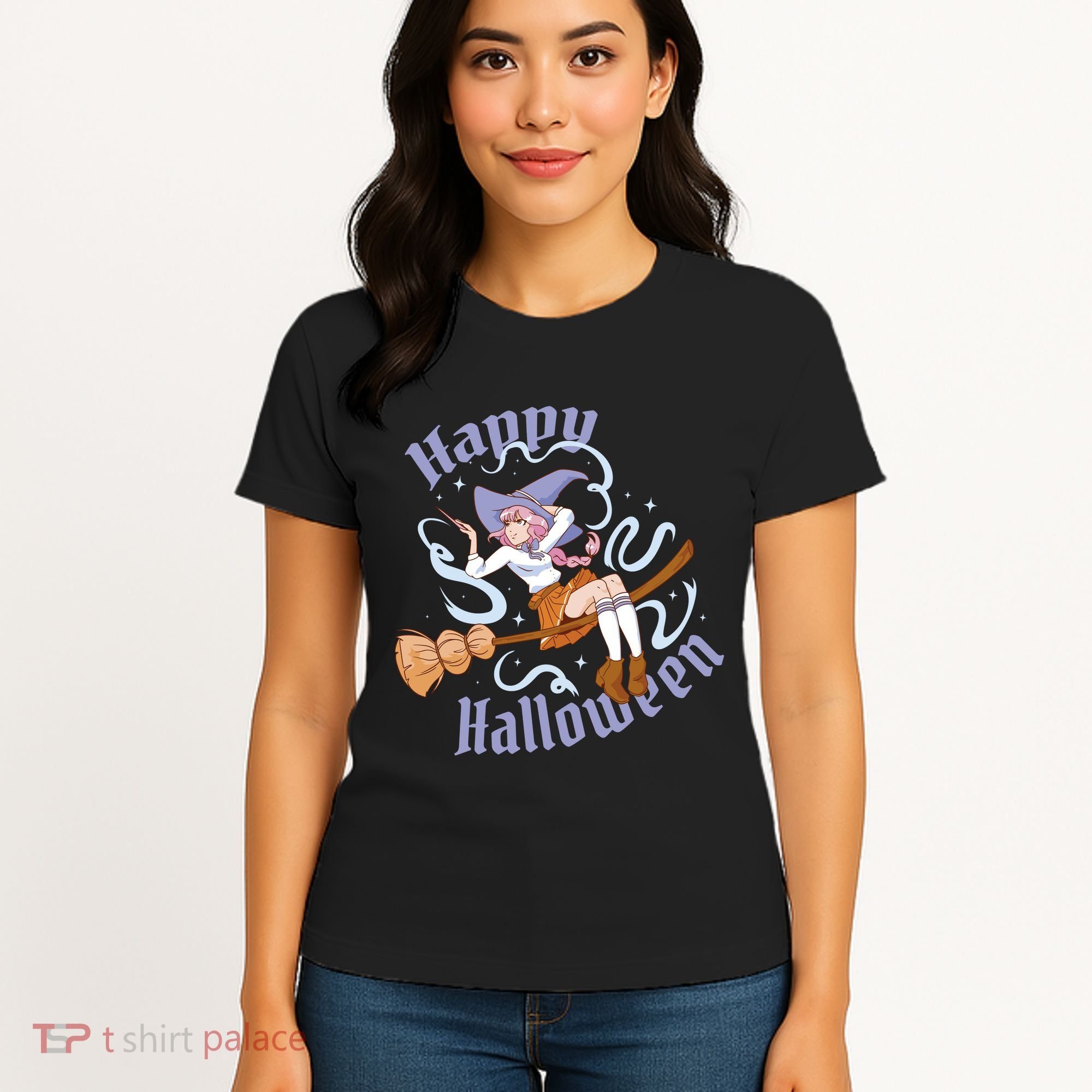 Happy Halloween Anime Witch Girl Women's T-Shirt