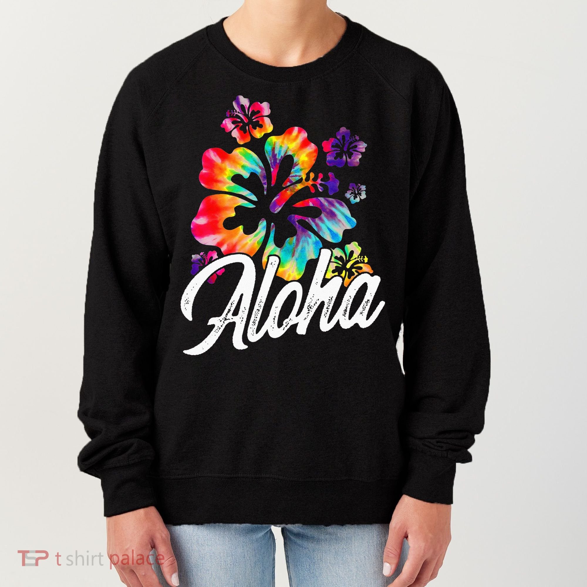 Hawaii Hawaiian Aloha Beaches Hibiscus Flowers Women's Sweatshirt