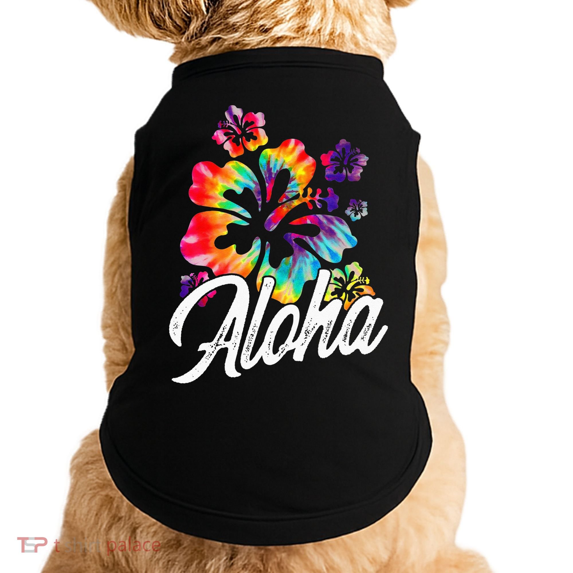 Hawaii Hawaiian Aloha Beaches Hibiscus Flowers Doggie Tank