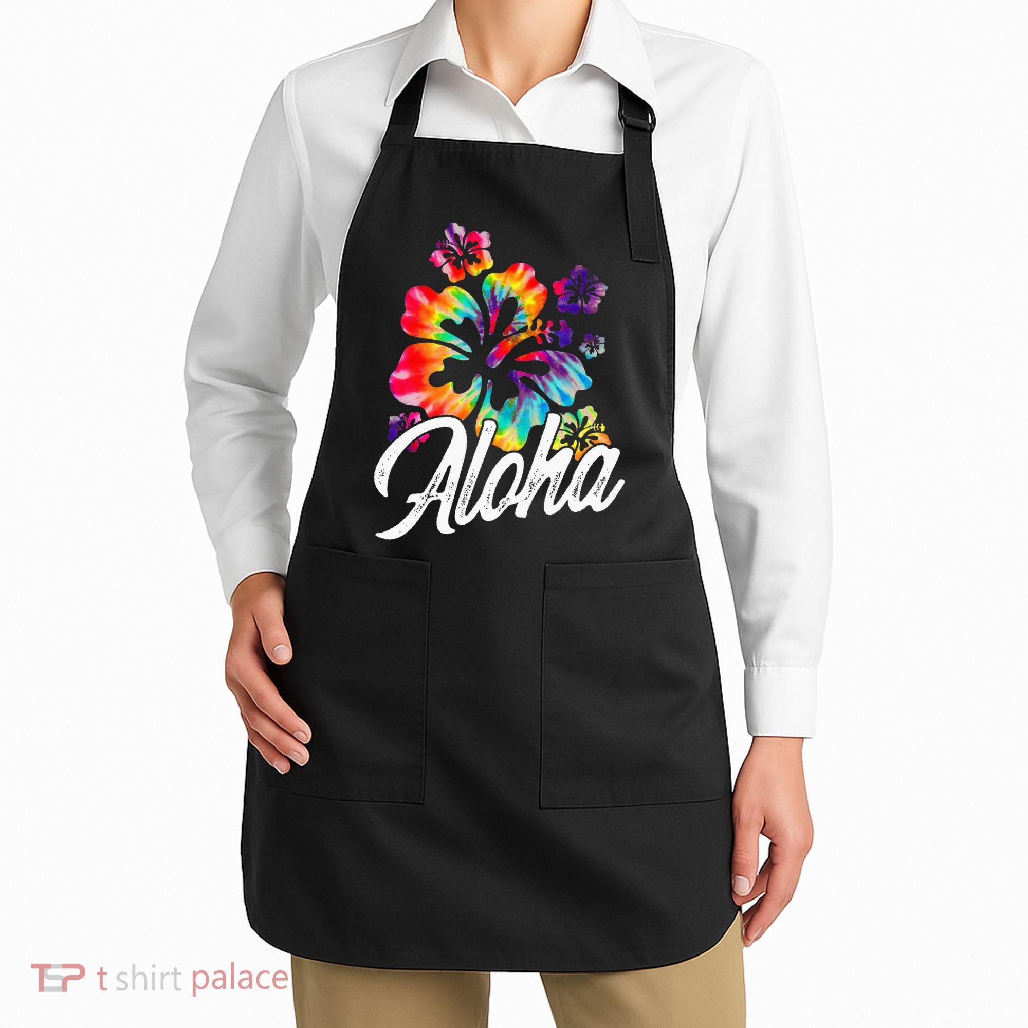 Hawaii Hawaiian Aloha Beaches Hibiscus Flowers Apron