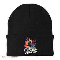Hawaii Hawaiian Aloha Beaches Hibiscus Flowers Beanie thumb 0
