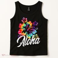 Hawaii Hawaiian Aloha Beaches Hibiscus Flowers Tank Top thumb 2