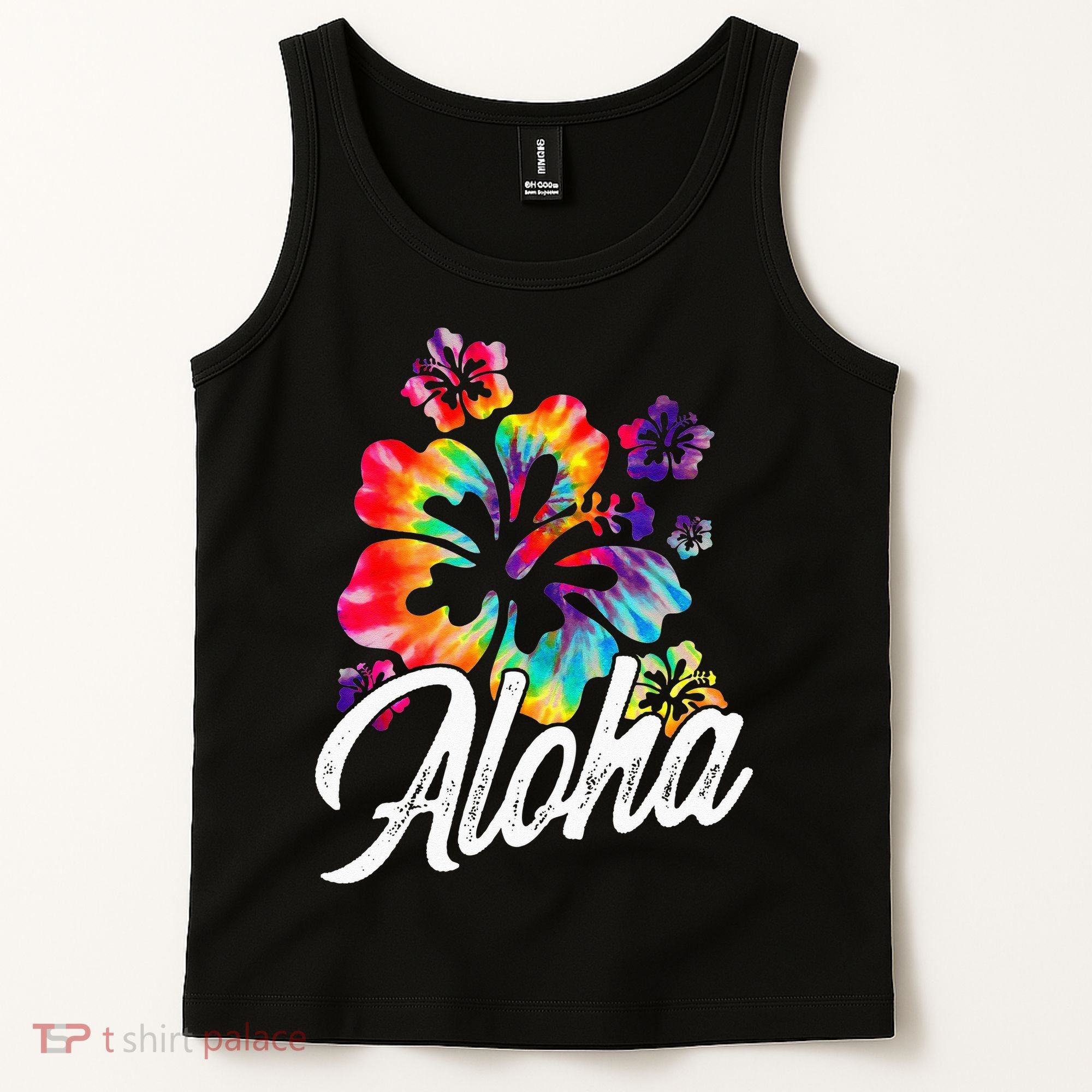 Hawaii Hawaiian Aloha Beaches Hibiscus Flowers Tank Top
