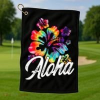 Hawaii Hawaiian Aloha Beaches Hibiscus Flowers Golf Towel thumb 1